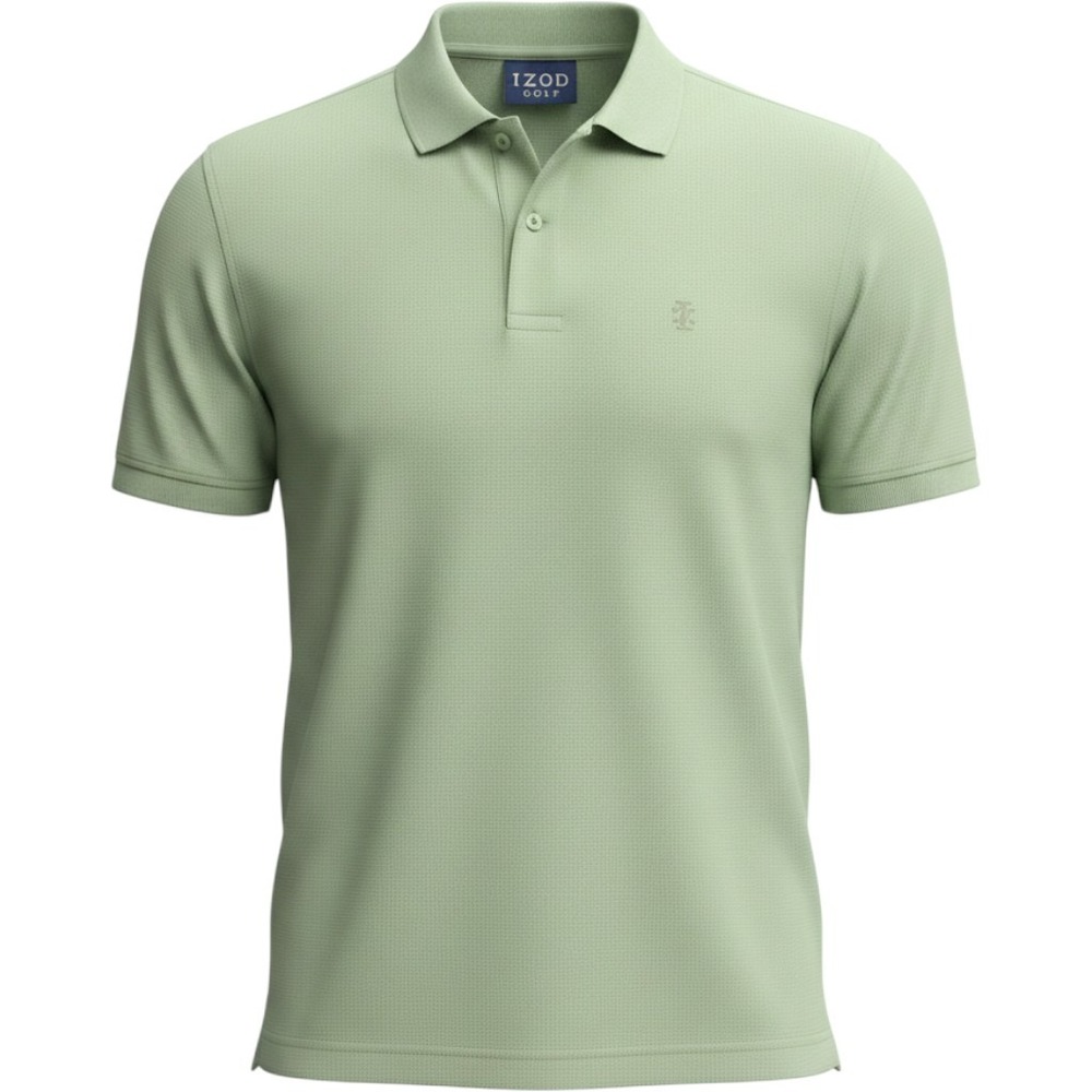 Izod Mens Mint Green Polo Shirt Short Sleeve Classic Fit Cotton Knit Casual Top